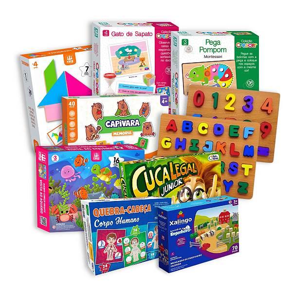 Kit Infantil Educativo - 10 Jogos