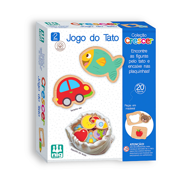 Jogo do Tato Didático Educativo Madeira Coleção Crescer NIG