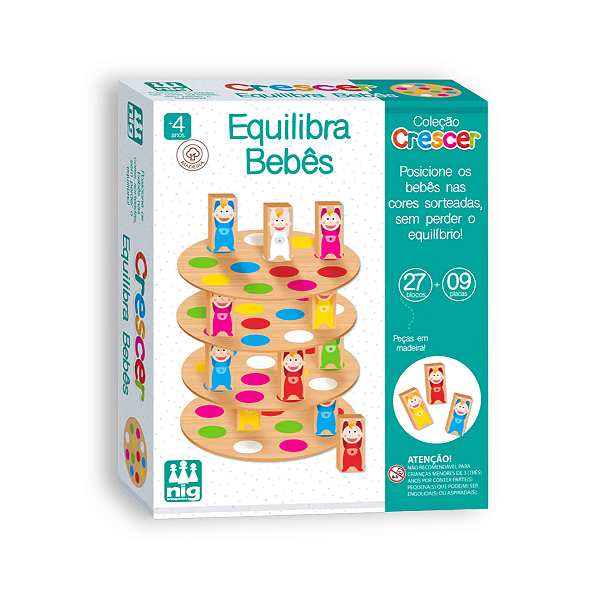 Jogo Didático Equilibra Bebês Educativo Coleção Crescer NIG