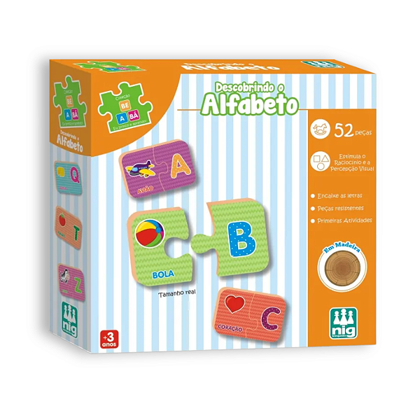 Jogo Educativo Descobrindo o Alfabeto Coleção Be a Bá NIG