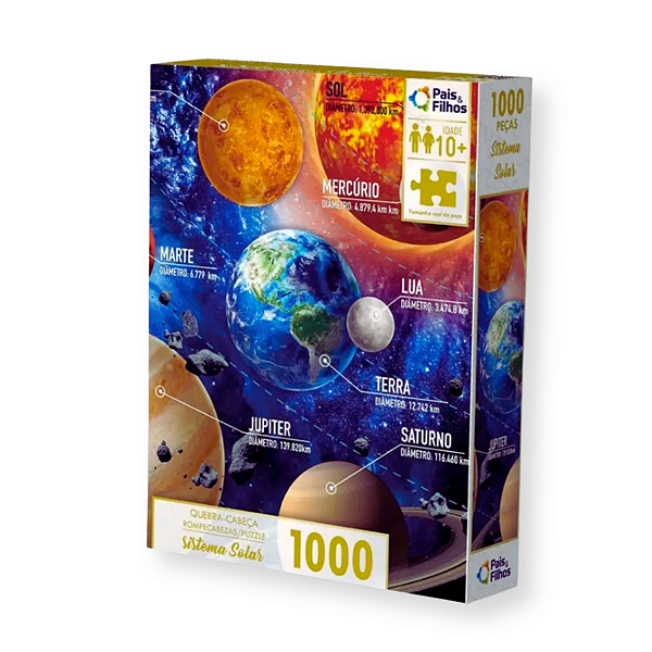 Quebra Cabeça Sistema Solar 1000 Peças Pais e Filhos