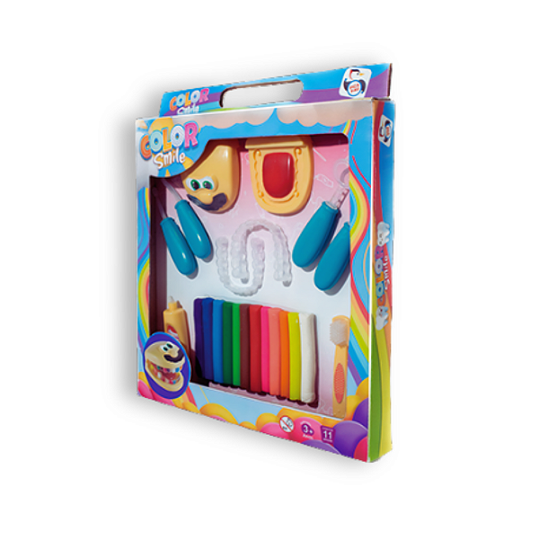 Massinha Color Smile Dentista Caixa com 12 cores Pica Pau