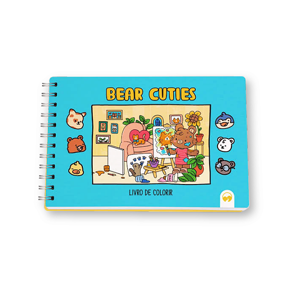 Livro de Colorir Infantil Bear Cuties Capa Dura 64 Páginas