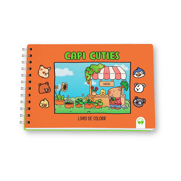 Livro de Colorir Infantil Capivara Cuties Capa Dura 64 Págs.