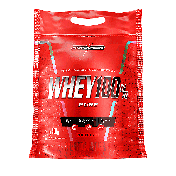 100% Pure Whey (900g Refil) Chocolate - Integralmedica