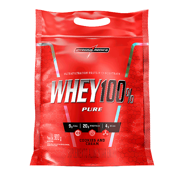 100% Pure Whey (900g Refil) Cookies - Integralmedica