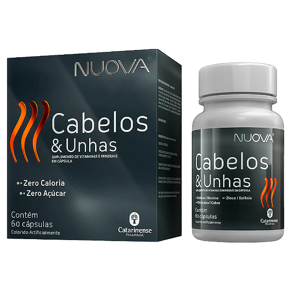 Nuova Cabelos e Unhas 60 Capsulas - Catarinense Pharma