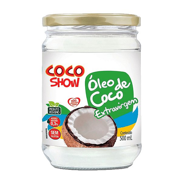 Óleo de Coco Extra Virgem Vidro 500ml - Coco Show