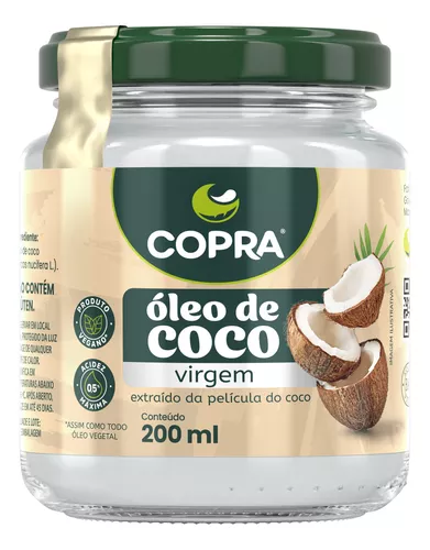 Óleo de Coco Virgem Vidro 200ml - Copra