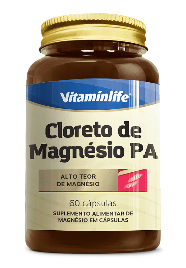 Cloreto de Magnésio PA 60 Capsulas - Vitaminlife