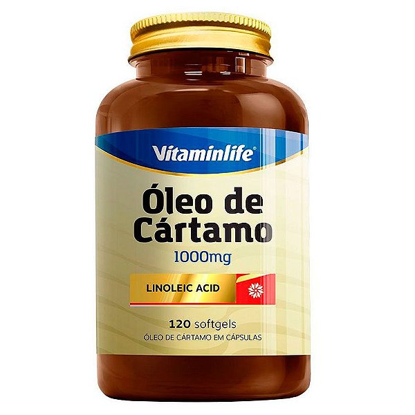 Óleo de Cártamo 1000mg 120 Cápsulas - Vitaminlife