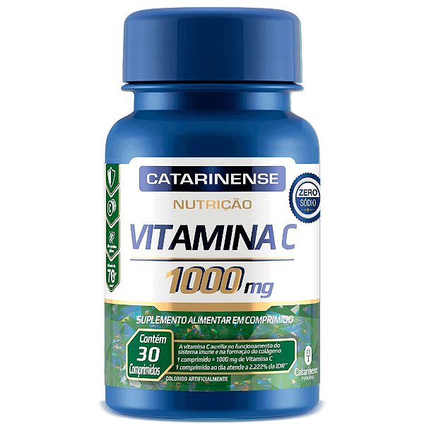 Vitamina C 1000mg (30 comprimidos) Catarinense Pharma