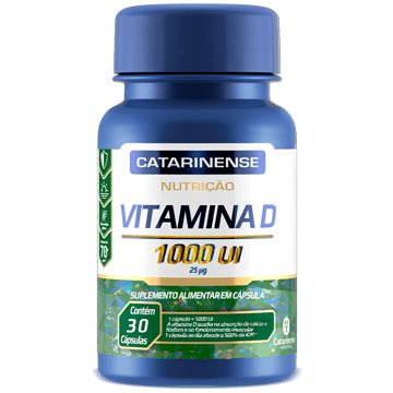 Vitamina D 1000 UI (30 cápsulas) Catarinense Pharma