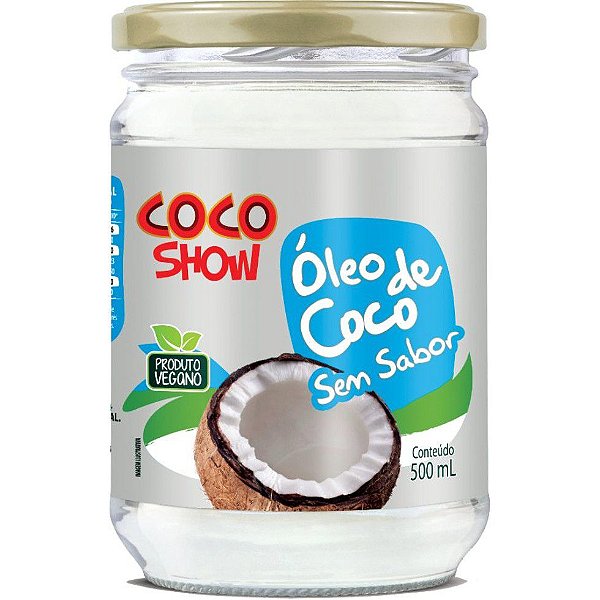 Óleo de Coco Sem Sabor Vidro 500ml - Coco Show