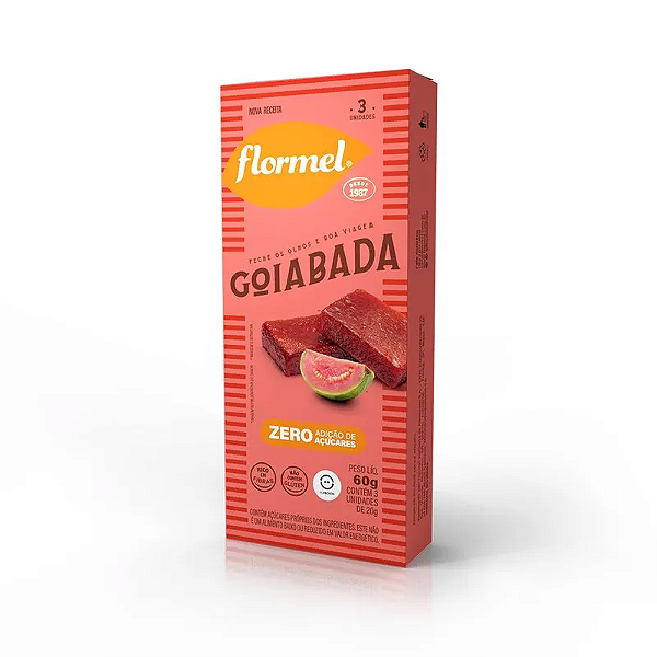 Goiabada Cremosa Zero (Display c/ 3 unid. 20g) Flormel