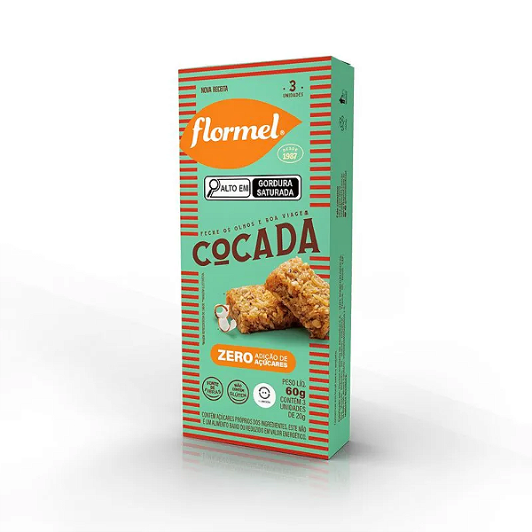 Cocada Zero (Display c/ 3 unid. 20g) - Flormel