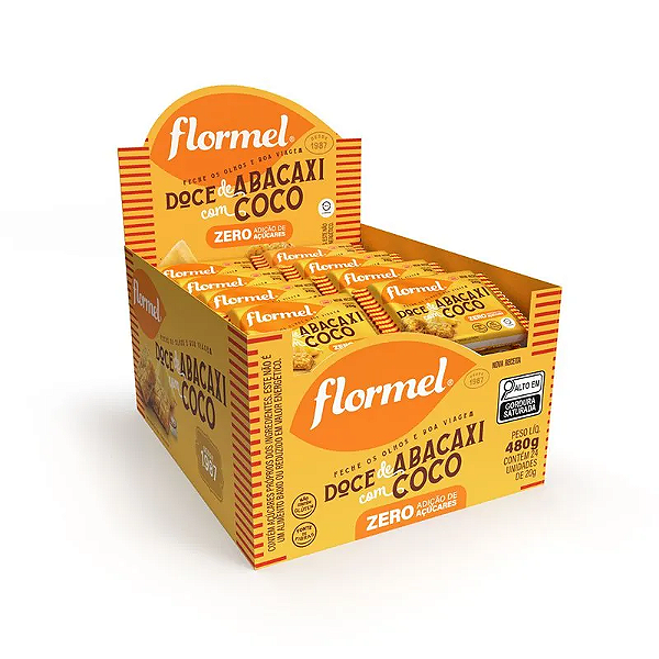 Doce de Coco c/ Abacaxi Zero 24 Unidades - Flormel