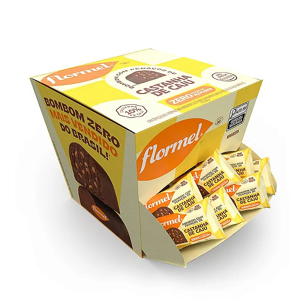 Bombom com Castanha de Caju 18 Unidades - Flormel