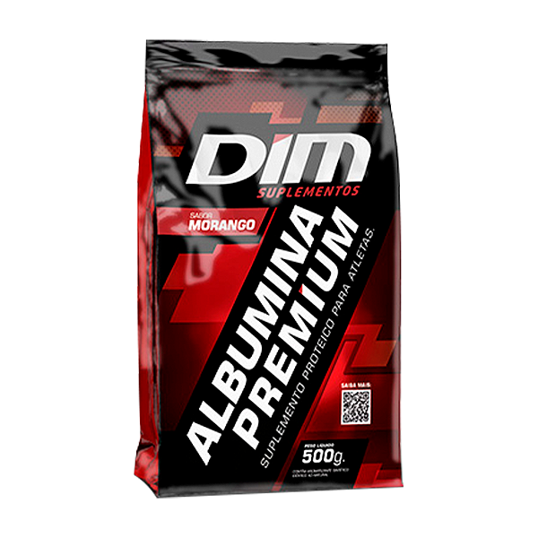 Albumina Premium - Morango (500g) Dim Suplementos