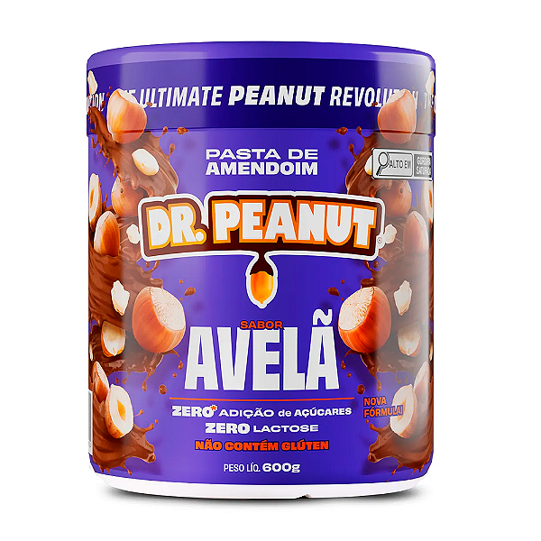 Pasta de Amendoim Gourmet 600g Avelã - Dr Peanut