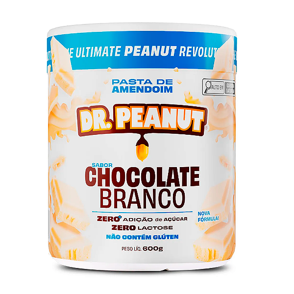Pasta de Amendoim Gourmet 600g Chocolate Branco - Dr Peanut