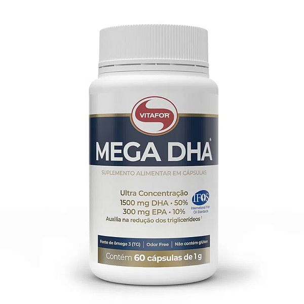 Mega DHA Ômega 3 1000mg 60 Cápsulas - Vitafor