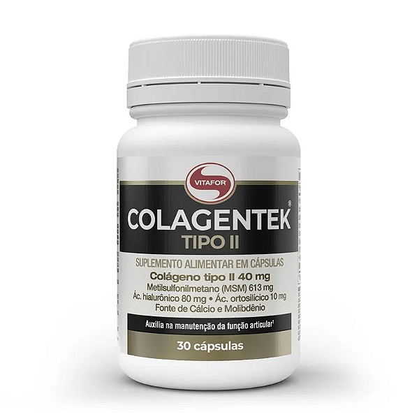 Colagentek Colageno Tipo 2 30 Cápsulas - Vitafor