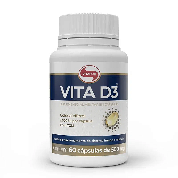 Vita D3 500mg 60 Cápsulas - Vitafor