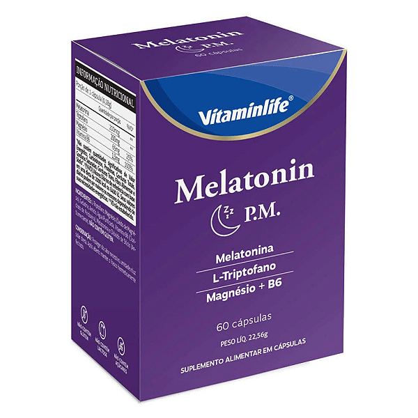 Melatonin P.M. 60 Cápsulas - Vitaminlife