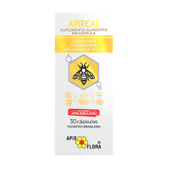 Apireal Geleia Real 30 cápsulas - Apis Flora