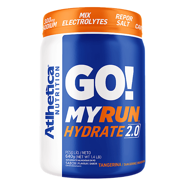 GO! My Run Hydrate 2.0 640g Sabor Tangerina - Atlhetica Nutrition