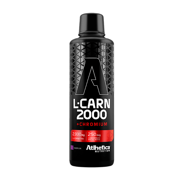 L-Carnitina 2000 +Chromium 480ml Sabor Uva - Atlhetica Nutrition