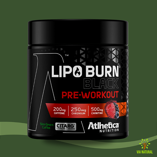 Lipo Burn Black 200g Frutas Vermelhas - Atlhetica Nutrition