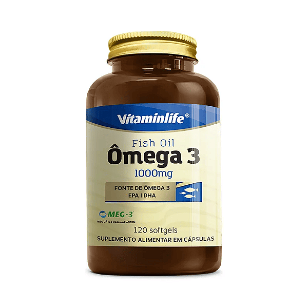 Ômega 3 1000mg 120 Cápsulas - Vitaminlife
