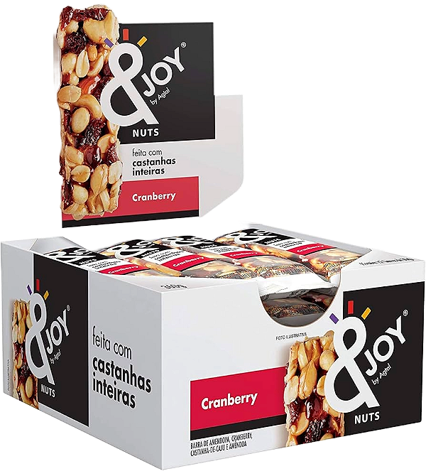 Barra &Joy Snack Regular Display 12un x 30g Cranberry - Enova