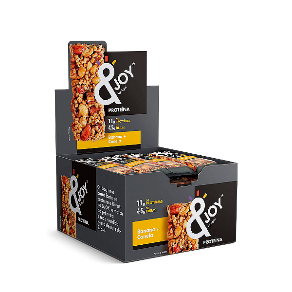 Barra &Joy Snack Proteína Display 12un x 35g Banana e Canela - Enova
