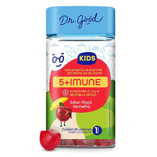 Imune Kids 60 Gomas Sabor Maçã Vermelha - Dr Good