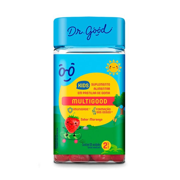 Multigood Multivitamínico Kids 60 Gomas Sabor Morango - Dr Good