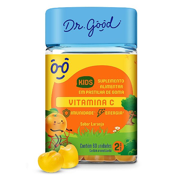 Vitamina C Kids 60 Gomas Sabor Laranja - Dr Good