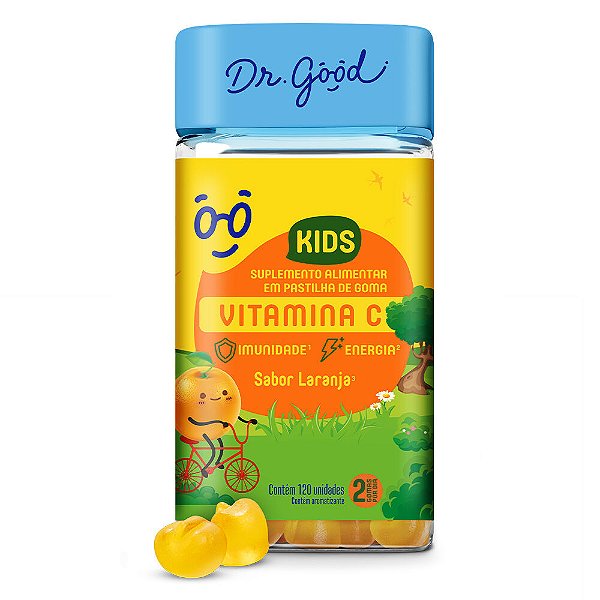 Vitamina C Kids 120 Gomas Sabor Laranja - Dr Good