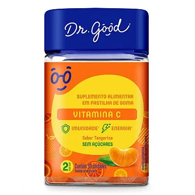 Vitamina C 30 gomas Sabor Tangerina - Dr Good