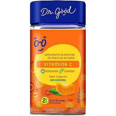 Vitamina C 60 gomas Sabor Tangerina - Dr Good