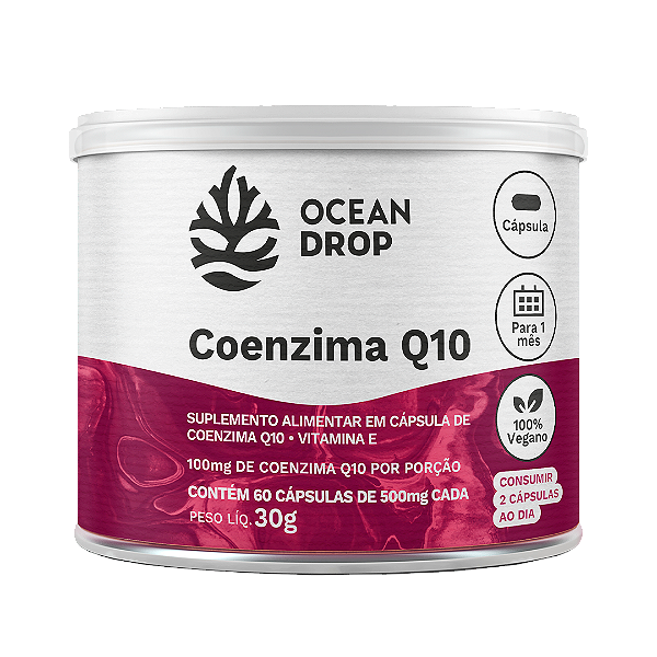 Coenzima Q10 500mg 60 Cápsulas - Ocean Drop