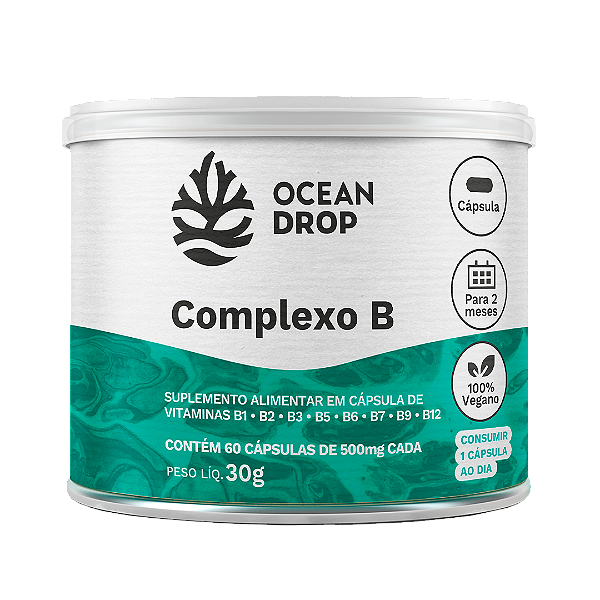 Complexo B 500mg 60 Cápsulas - Ocean Drop