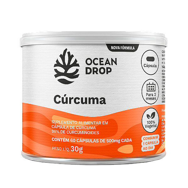 Cúrcuma 500mg 60 Cápsulas - Ocean Drop