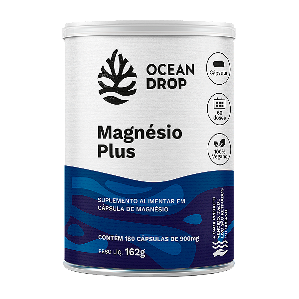 Magnésio Plus 500mg 180 Cápsulas - Ocean Drop