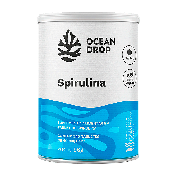 Spirulina 400mg 240 Tabletes - Ocean Drop
