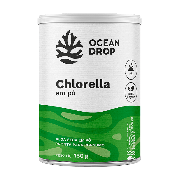 Chlorella em Pó 150g - Ocean Drop