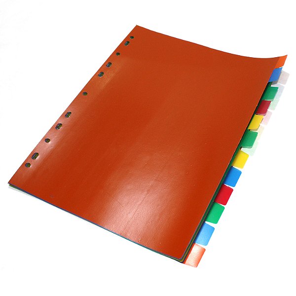 Divisórias de Plástico ACP Color para Fichário A4