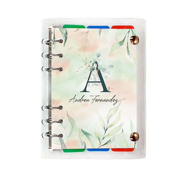 Fichário A6+ Personalizado com seu Nome ou Texto